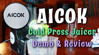 Aicok Cold Press Juicer Demo and Review [upl. by Ateval]