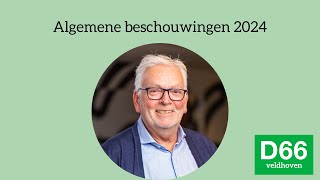 Algemene Beschouwingen 2024 door Piet Wijman D66 Veldhoven [upl. by Ahsitak]