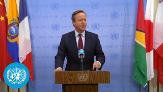 United Kingdom on Ukraine  Media Stakeout  Security Council  United Nations [upl. by Lenahs]