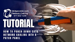 How to Punch Down CAT6 Network Cabling into a Patch Panel  BridgeCablecom [upl. by Cohlette330]