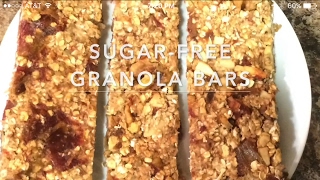 How to make sugar free granola bars at home [upl. by Ainig658]