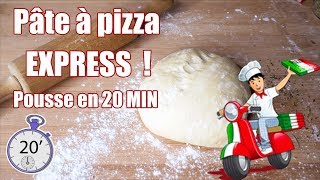 Pâte à PIZZA facile en 20 MIN CHRONO ⏱️ [upl. by Yrdnal]