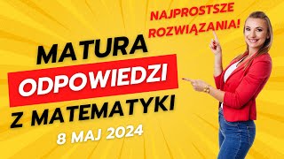 Odpowiedzi matura matematyka 8 maj 2024 😁 Rozwiązanie arkusza 🤩 Formuła 2024 i 2015 [upl. by Maighdlin771]