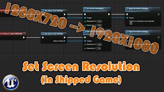 How To SetChange Screen Resolution In A Shipped Game Packaged amp Exported Unreal Engine 4 Tutorial [upl. by Nnaira]