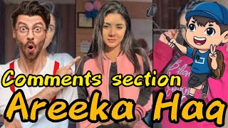 Areeka Haq  Comments section  TikTok Comments section  MidNightTalks [upl. by Christoph]