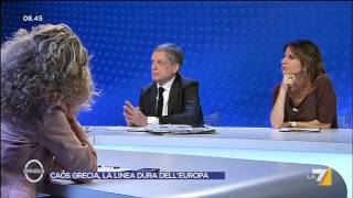 Omnibus  Caos Grecia la linea dura dellEuropa Puntata 07072015 [upl. by Aliuqa169]