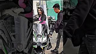 Sarah viloid minta geber Ninja H2 paropo Nauli motovlog viral [upl. by Eneryt535]