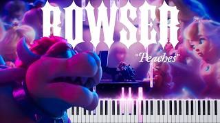 Peaches – The Super Mario Bros Movie  Piano Tutorial Easy [upl. by Arteid]