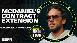 Mike McDaniels contract extension was a nobrainer for the Dolphins 🧠  NFL Live [upl. by Florette357]