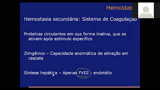 HEMOSTASIA SECUNDÁRIA  FISIOLOGIA P2 [upl. by Hathaway]