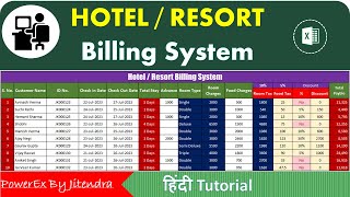 HotelResort Billing Calculation in Excel [upl. by Ronnie]