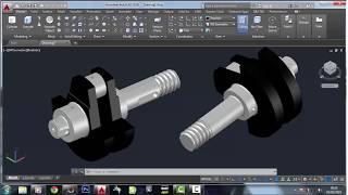 Cara membuat Poros engkol motor 3D AutoCAD [upl. by Nicolis]