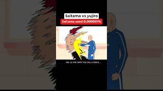 One punch man Saitama vs yujiro  Saitama used 00000001 😂 shorts anime badass moments [upl. by Binnie268]