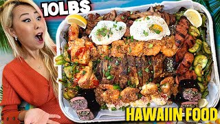 10LB HAWAIIN FOOD PLATTER CHALLENGE at Broken Mouth in Los Angeles CA RainaisCrazy [upl. by Silohcin]