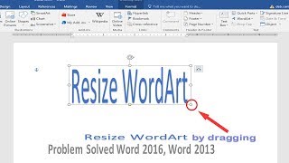 How to solve WordArt resize problem MS word 20162013 in Hindi Resize WordArt with dragging D Tech [upl. by Aserret]