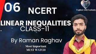 Linear Inequalities Class11 NCERT l By Raman Raghav mathematics [upl. by Dixil]