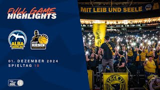 ALBA BERLIN vs MHP RIESEN Ludwigsburg  Full Game Highlights  Spieltag 10 202425 [upl. by Eillen]