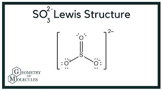 SO3 2 Lewis Structure Sulfite Ion [upl. by Blanca727]