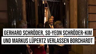 28042024 Berlin Gerhard Schröder feiert 80 Geburtstag im Borchardt mit Soyeon KimMarkus Lüpertz [upl. by Jorrie]