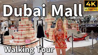 Dubai Mall 🇦🇪 World’s Largest Mall Luxurious Shopping Destination  4K  Walking Tour [upl. by Boudreaux]