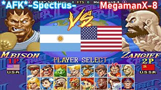 Super Street Fighter II X Grand Master Challenge  AFKSpectrus vs MegamanX8 FT5 X2 [upl. by Aronoh]