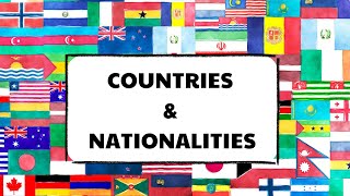 COUNTRIES AND NATIONALITIES  Learn English [upl. by Komarek]