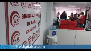 Sindicalistas de Base inauguran un local en Tenerife y se alistan para la manifestación del 20O [upl. by Yrreiht]