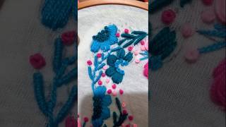 Flower embroidery shortvideo embroidery viralshorts handembroidery [upl. by Burford408]