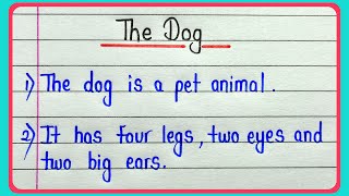 10 lines on the dog in english  The dog essay 10 line for students [upl. by Eehc]