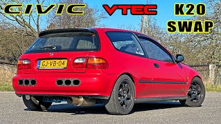 My Honda Civic EG K20 SWAP REVIEW on Autobahn [upl. by Nauh]