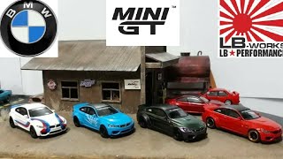 Mini GT Liberty Walk BMW M4 and stock M3 amp M4 showcase TSM model [upl. by Nathalia]