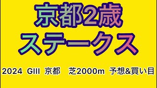 【競馬予想 京都2歳ステークス2024】予想amp買い目 京都2歳ステークスの予想amp買い目を発表！ [upl. by Aeslehc]