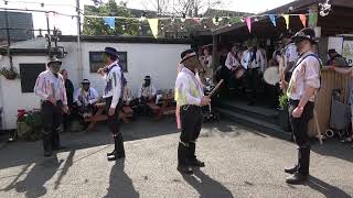 The Silurian Border Morrismen dance quotBrimfield Stick Dancequot at Bromyard Folk Festival 2023 [upl. by Phio980]