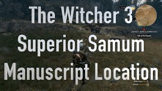 The Witcher 3 Superior Samum Manuscript location [upl. by Eiramlirpa]