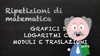 Grafici di funzioni logaritmiche con moduli e traslazioni [upl. by Molton908]