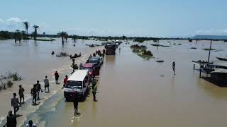 Flood at the confluence of rivers Niger and Benue [upl. by Fulbert]