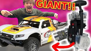 GIANT RC Car gets MASSIVE Race Engine 6x power [upl. by Bartolome]