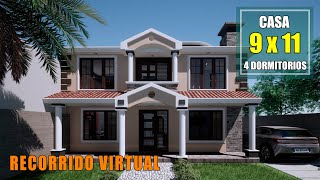 Recorrido Virtual  Casa VY 9 x 11 m  Casa 3D [upl. by Isadore]