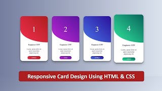 card design using html css  how to make responsive card design using HTML amp CSS [upl. by Christie]