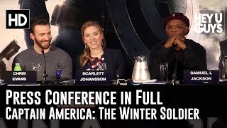 Captain America The Winter Soldier Press Conference in Full [upl. by Ahsiruam]