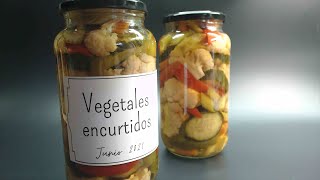 Vegetales encurtidos en vinagre Envasados y esterilizados duran mucho tiempo envasados [upl. by Llywellyn]