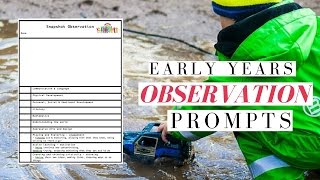 Early Years Observation Prompts  Tips amp Free template link [upl. by Kleper]