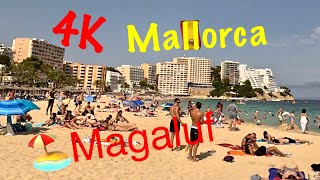 🏖️Magaluf Mallorca 2023 July 16📷4K [upl. by Anibur730]