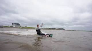 KITESURFEN SPRINGEN LERNEN  FRONT ROLL ONE FOOT [upl. by Larok]