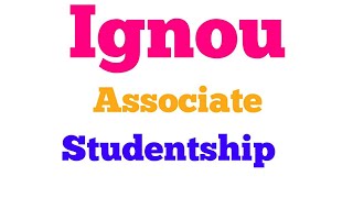 Ignou Associate studentship procedure and detail [upl. by Janeczka]