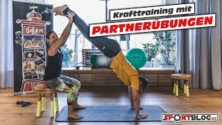 20 Min PartnerWorkout mit Theraband  zuhause oder outdoor [upl. by Notserp]