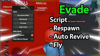 ⚠️ Evade Script  Auto Revive Auto Respawn Fly  Roblox PcMobile Executor [upl. by Aver]