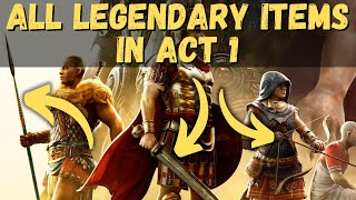 All Legendary Items in Act 1  Expeditions Rome Unique Item Guide [upl. by Lewanna]