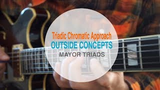 Jazz Guitar lesson Licks 2 quot Triadic Chromatic Approachquot Major triads George GARZONE CONCEPTS [upl. by Kynan327]