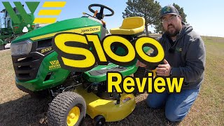 2021 John Deere S100 Riding Mower Review and Walkaround [upl. by Mutz]